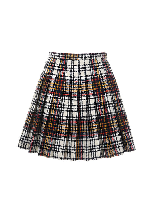 Checkmate Pleated Skirt (Vintage)